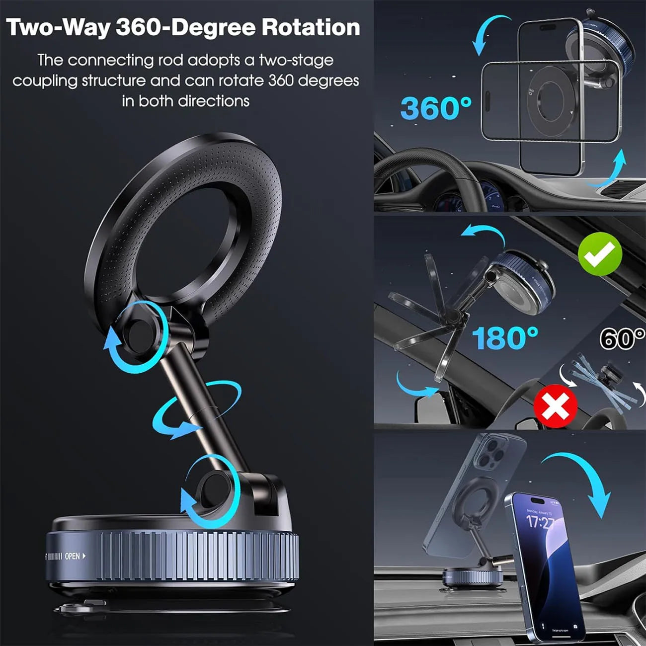 MagSafe Suction Mount Phone Holder